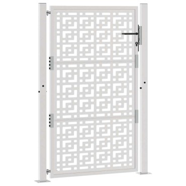 vidaXL Πύλη κήπου 105x155 cm Σταυρός σχεδιασμού από διαβρωμένο χάλυβα