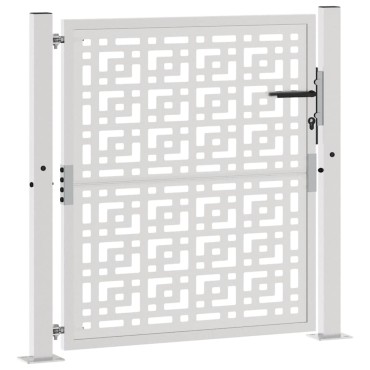 vidaXL Πύλη κήπου 105x105 cm Σταυρός σχεδιασμού από διαβρωμένο χάλυβα