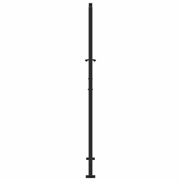 vidaXL Πύλη κήπου Μαύρη 105x180 cm Ατσάλινο σχέδιο κύματος