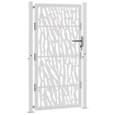 vidaXL Πύλη κήπου 105x180 cm από διαβρωμένο χάλυβα με σχέδιο ίχνος