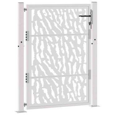 vidaXL Πύλη κήπου 105x130 cm από διαβρωμένο χάλυβα με σχεδιασμό ίχνους