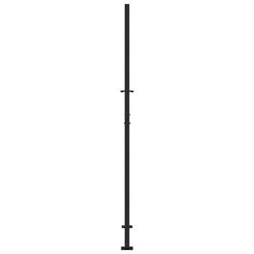 vidaXL Πύλη κήπου Μαύρη 105x205 cm Ατσάλινος Σταυρός Σχεδιασμός
