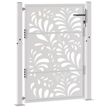 vidaXL Πύλη κήπου 105x130 cm από χάλυβα με κυματοειδές σχέδιο