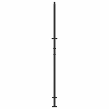 vidaXL Πύλη κήπου Μαύρη 105x205 cm Σχεδιασμός φύλλων χάλυβα