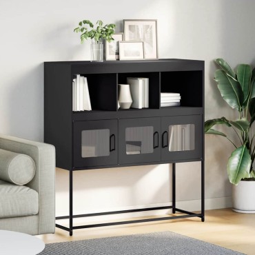 vidaXL Ντουλάπι Μαύρο 100,5x39x107cm από Χάλυβα Ψυχρής Έλασης 1 τεμ.