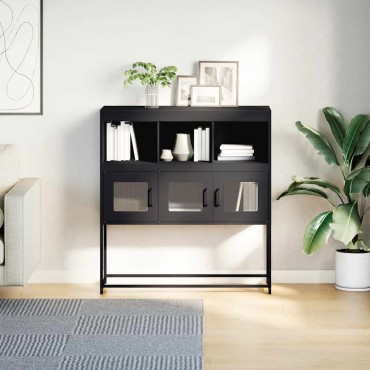 vidaXL Ντουλάπι Μαύρο 100,5x39x107cm από Χάλυβα Ψυχρής Έλασης 1 τεμ.