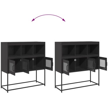 vidaXL Ντουλάπι Μαύρο 100,5x39x107cm από Χάλυβα Ψυχρής Έλασης 1 τεμ.