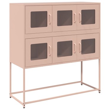 vidaXL Ντουλάπι Ροζ 100,5x39x107cm από Χάλυβα Ψυχρής Έλασης 1 τεμ.
