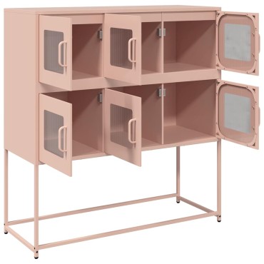 vidaXL Ντουλάπι Ροζ 100,5x39x107cm από Χάλυβα Ψυχρής Έλασης 1 τεμ.