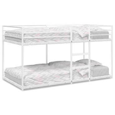 vidaXL Κουκέτα χωρίς στρώμα Λευκό 90x200 cm Ατσάλι