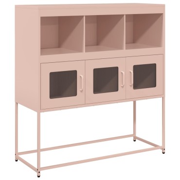 vidaXL Ντουλάπι Ροζ 100,5x39x107cm από Χάλυβα Ψυχρής Έλασης 1 τεμ.