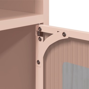 vidaXL Ντουλάπι Ροζ 100,5x39x107cm από Χάλυβα Ψυχρής Έλασης 1 τεμ.
