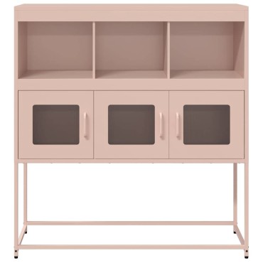 vidaXL Ντουλάπι Ροζ 100,5x39x107cm από Χάλυβα Ψυχρής Έλασης 1 τεμ.