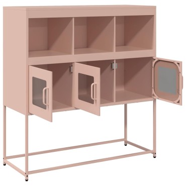vidaXL Ντουλάπι Ροζ 100,5x39x107cm από Χάλυβα Ψυχρής Έλασης 1 τεμ.