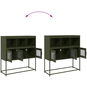 vidaXL Ντουλάπι Λαδί 100,5x39x107cm από Χάλυβα Ψυχρής Έλασης 1 τεμ.