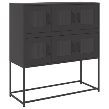 vidaXL Ντουλάπι Μαύρο 100,5x39x107cm από Χάλυβα Ψυχρής Έλασης 1 τεμ.