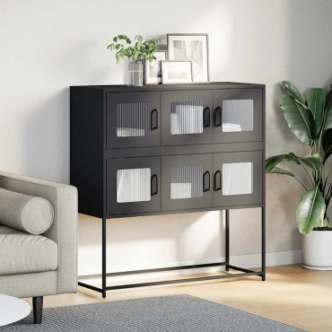 vidaXL Ντουλάπι Μαύρο 100,5x39x107cm από Χάλυβα Ψυχρής Έλασης 1 τεμ.
