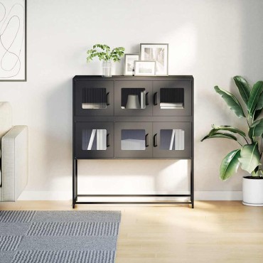 vidaXL Ντουλάπι Μαύρο 100,5x39x107cm από Χάλυβα Ψυχρής Έλασης 1 τεμ.