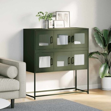 vidaXL Ντουλάπι Λαδί 100,5x39x107cm από Χάλυβα Ψυχρής Έλασης 1 τεμ.