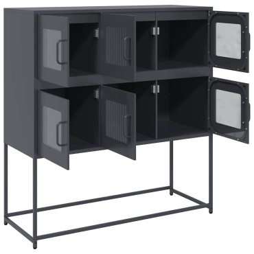 vidaXL Ντουλάπι Ανθρακί 100,5x39x107cm από Χάλυβα Ψυχρής Έλασης 1 τεμ.