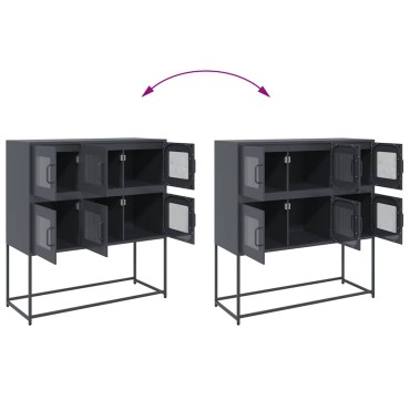 vidaXL Ντουλάπι Ανθρακί 100,5x39x107cm από Χάλυβα Ψυχρής Έλασης 1 τεμ.