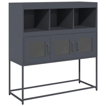 vidaXL Ντουλάπι Ανθρακί 100,5x39x107cm από Χάλυβα Ψυχρής Έλασης 1 τεμ.