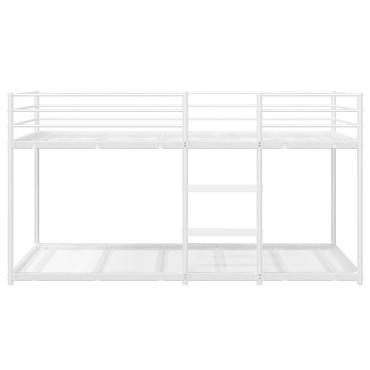 vidaXL Κουκέτα χωρίς στρώμα Λευκό 75x190cm Ατσάλι 1 τεμ. - Μονό