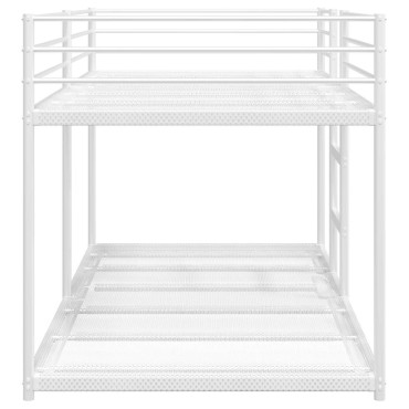 vidaXL Κουκέτα χωρίς στρώμα Λευκό 75x190cm Ατσάλι 1 τεμ. - Μονό