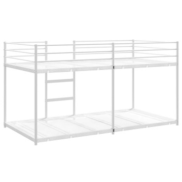 vidaXL Κουκέτα χωρίς στρώμα Λευκό 75x190cm Ατσάλι 1 τεμ. - Μονό