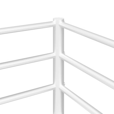 vidaXL Κουκέτα χωρίς στρώμα Λευκό 75x190cm Ατσάλι 1 τεμ. - Μονό