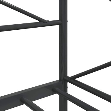 vidaXL Κρεβάτι ημέρας χωρίς στρώμα Μαύρο 90x200 cm Ατσάλι