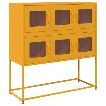 vidaXL Ντουλάπι Μουσταρδί 100,5x39x107cm από Χάλυβα Ψυχρής Έλασης 1 τεμ.