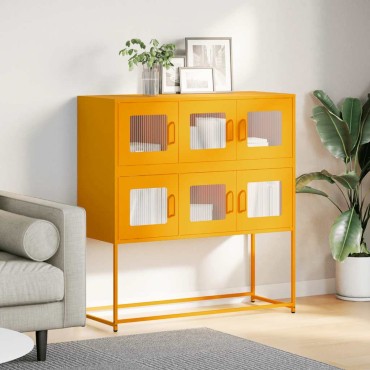 vidaXL Ντουλάπι Μουσταρδί 100,5x39x107cm από Χάλυβα Ψυχρής Έλασης 1 τεμ.