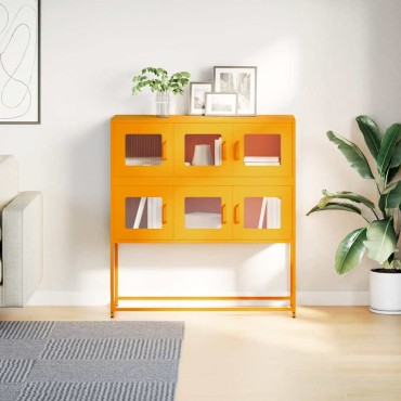 vidaXL Ντουλάπι Μουσταρδί 100,5x39x107cm από Χάλυβα Ψυχρής Έλασης 1 τεμ.