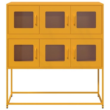 vidaXL Ντουλάπι Μουσταρδί 100,5x39x107cm από Χάλυβα Ψυχρής Έλασης 1 τεμ.