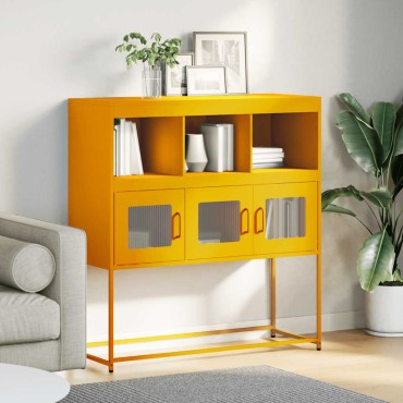 vidaXL Ντουλάπι Μουσταρδί 100,5x39x107cm από Χάλυβα Ψυχρής Έλασης 1 τεμ.