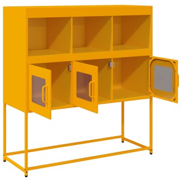vidaXL Ντουλάπι Μουσταρδί 100,5x39x107cm από Χάλυβα Ψυχρής Έλασης 1 τεμ.