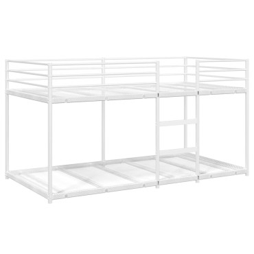 vidaXL Κουκέτα χωρίς στρώμα Λευκό 80x200cm Ατσάλι 1 τεμ. - Μονό