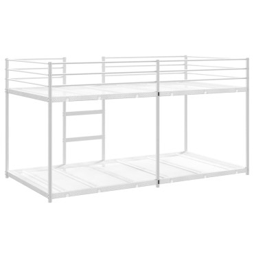 vidaXL Κουκέτα χωρίς στρώμα Λευκό 80x200cm Ατσάλι 1 τεμ. - Μονό
