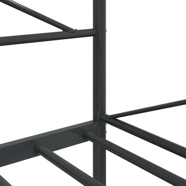 vidaXL Κρεβάτι ημέρας χωρίς στρώμα Μαύρο 100x190 cm Ατσάλι