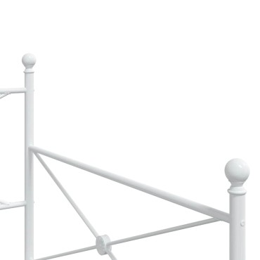vidaXL Κρεβάτι ημέρας χωρίς στρώμα Λευκό 107x203 cm Ατσάλι