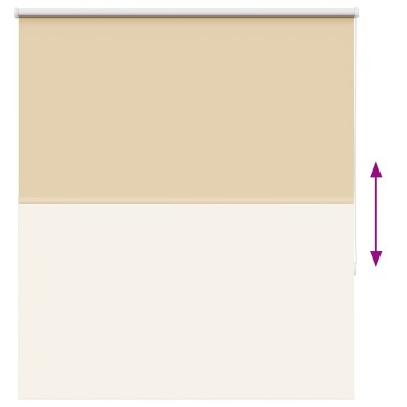 vidaXL Roller Blind Blackout Μπεζ 130x130 cm Πλάτος υφάσματος 126,6cm