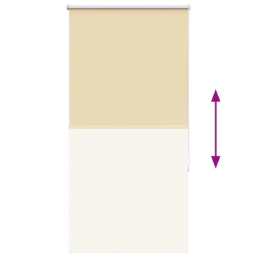 vidaXL Ρολέρ Μπλακάουτ Μπεζ 65x130 cm Πλάτος υφάσματος 60,7 cm