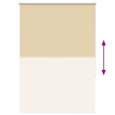vidaXL Ρολέρ Μπλακάουτ Μπεζ 105x130 cm Πλάτος υφάσματος 100,7 cm