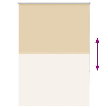 vidaXL Ρολέρ Μπλακάουτ Μπεζ 95x130 cm Πλάτος υφάσματος 90,7 cm