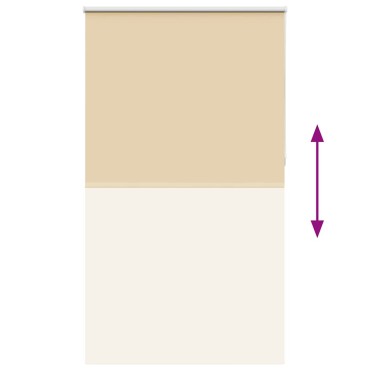 vidaXL Roller Blind Blackout Μπεζ 140x210 cm Πλάτος υφάσματος 136,6cm