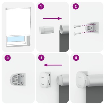 vidaXL Roller Blind Blackout γκρί 40x150 cm Πλάτος υφάσματος 35,7 cm