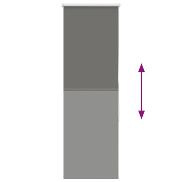 vidaXL Ρολέρ Μπλακάουτ γκρί 55x130 cm Πλάτος υφάσματος 50,7 cm
