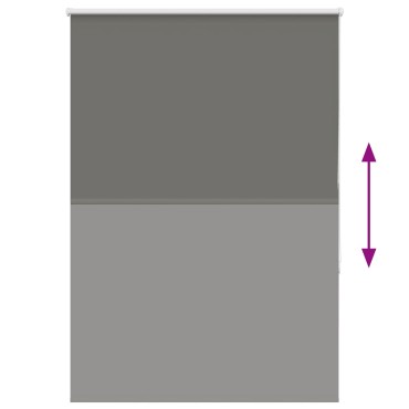vidaXL Ρολέρ Μπλακάουτ γκρί 100x175 cm Πλάτος υφάσματος 95,7 cm