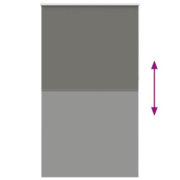 vidaXL Roller Blind Blackout γκρί 130x230 cm Πλάτος υφάσματος 126,6cm